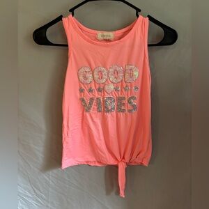 btween Pink Tank Top with Silver Accents